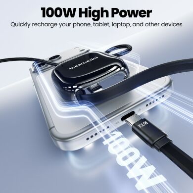 Кабель TOOCKI TX131C2 Type-C to Type-C (100W, 1m) - Black
