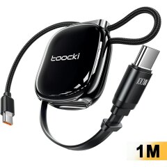 Кабель TOOCKI TX131C2 Type-C to Type-C (100W, 1m) - Black