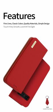 Шкіряний чохол DUX DUCIS Wish Series для Samsung Galaxy S10 (G973) - Red