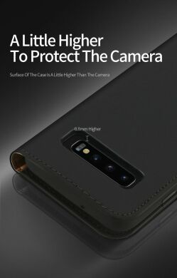 Шкіряний чохол DUX DUCIS Wish Series для Samsung Galaxy S10 (G973), Black