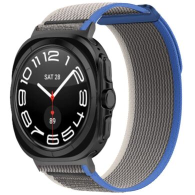 Ремешок Deexe Fastener Strap для Samsung Galaxy Watch Ultra (47mm) - Blue / Grey