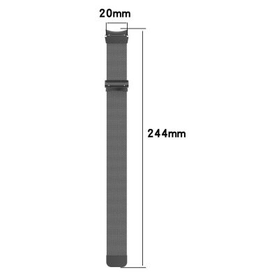 Ремешок Deexe Milanese Stainless Steel для Samsung Galaxy Watch 4 (40/44mm) / Watch 4 Classic (42/46mm) - Silver