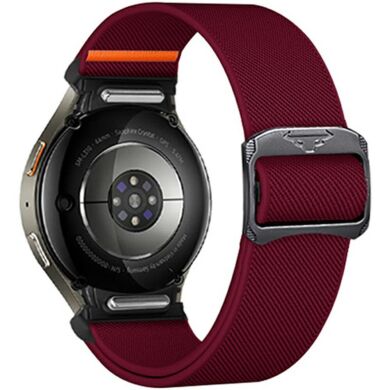 Ремешок Deexe Orbit Flex для Samsung Galaxy Watch 4 / 5 / 6 / 7 / FE (40mm) - Wine Red