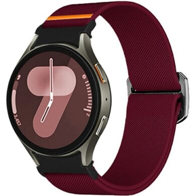 Ремешок Deexe Orbit Flex для Samsung Galaxy Watch 4 / 5 / 6 / 7 / FE (40mm) - Wine Red