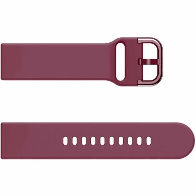 Ремінець Deexe Soft Silicone для годинників з шириною кріплення 22мм - Wine Red