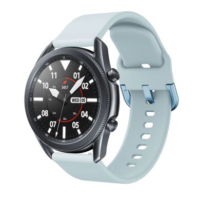 Ремешок Deexe Soft Silicone для  Samsung Galaxy Watch 3 (45mm) - Baby Blue