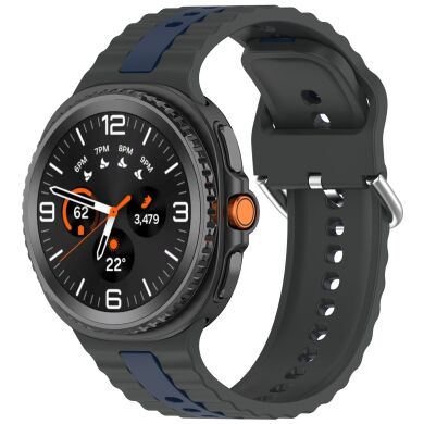 Ремешок Reframe Vertical Strip для Samsung Galaxy Watch 8 (40/44mm) / 8 Classic / Ultra (2025) - Grey / Blue