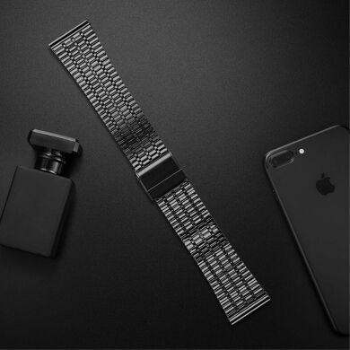 Ремінець UniCase Space Stainless Steel для годинників з шириною кріплення 20 мм - Black