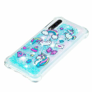 Силіконовий (TPU) чохол Deexe Fashion Glitter для Samsung Galaxy A50 (A505) / A30s (A307) / A50s (A507), Unicorns and Rainbow