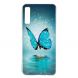 Силиконовый (TPU) чехол Deexe LumiCase для Samsung Galaxy A7 2018 (A750) - Blue Butterfly. Фото 1 из 6