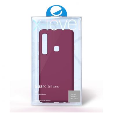 Силиконовый (TPU) чехол X-LEVEL Matte для Samsung Galaxy A9 2018 (A920) - Wine Red