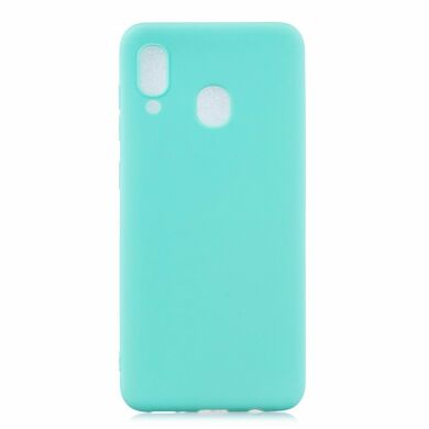 Силиконовый (TPU) чехол Deexe Matte Case для Samsung Galaxy M20 (M205) - Cyan