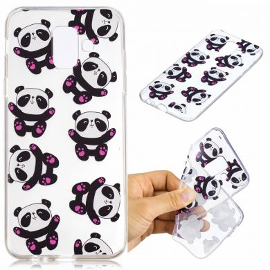 Силіконовий (TPU) чохол Deexe Pretty Glossy для Samsung Galaxy A6 2018 (A600) - Panda Pattern