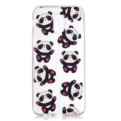 Силіконовий (TPU) чохол Deexe Pretty Glossy для Samsung Galaxy A6 2018 (A600) - Panda Pattern