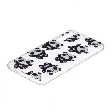 Силиконовый (TPU) чехол Deexe Pretty Glossy для Samsung Galaxy A7 2018 (A750) - Cute Pandas