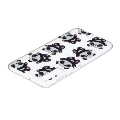 Силиконовый (TPU) чехол Deexe Pretty Glossy для Samsung Galaxy A7 2018 (A750) - Cute Pandas