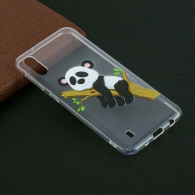 Силіконовий (TPU) чохол Deexe Pretty Glossy для Samsung Galaxy M10 (M105) - Panda Climbing Tree