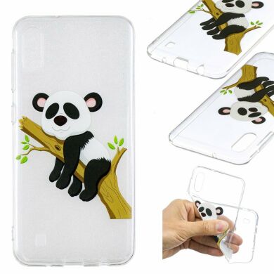 Силіконовий (TPU) чохол Deexe Pretty Glossy для Samsung Galaxy M10 (M105) - Panda Climbing Tree