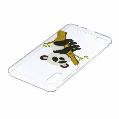Силіконовий (TPU) чохол Deexe Pretty Glossy для Samsung Galaxy M10 (M105) - Panda Climbing Tree