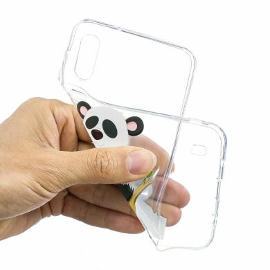 Силіконовий (TPU) чохол Deexe Pretty Glossy для Samsung Galaxy M10 (M105) - Panda Climbing Tree