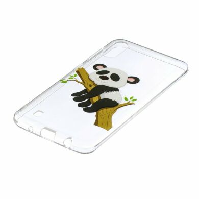 Силиконовый (TPU) чехол Deexe Pretty Glossy для Samsung Galaxy M10 (M105) - Panda Climbing Tree