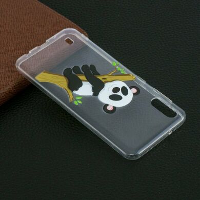 Силіконовий (TPU) чохол Deexe Pretty Glossy для Samsung Galaxy M10 (M105) - Panda Climbing Tree