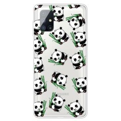 Силіконовий (TPU) чохол Deexe Pretty Glossy для Samsung Galaxy M51 (M515) - Panda Eating Bamboo