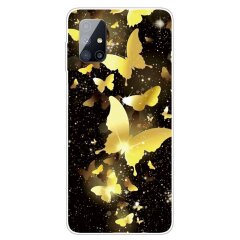 Силиконовый (TPU) чехол Deexe Pretty Glossy для Samsung Galaxy M51 (M515) - Gold Butterflies