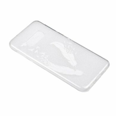Силіконовий (TPU) чохол Deexe Pretty Glossy для Samsung Galaxy S10e (G970), White Feather