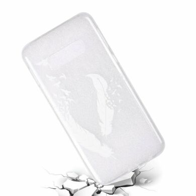 Силіконовий (TPU) чохол Deexe Pretty Glossy для Samsung Galaxy S10e (G970), White Feather