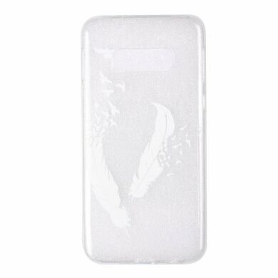Силіконовий (TPU) чохол Deexe Pretty Glossy для Samsung Galaxy S10e (G970), White Feather