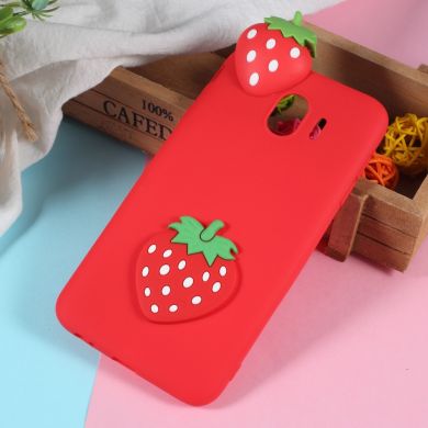 Силиконовый (TPU) чехол UniCase 3D Pattern для Samsung Galaxy J4 2018 (J400) - Strawberry Pattern