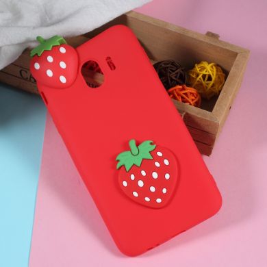 Силиконовый (TPU) чехол UniCase 3D Pattern для Samsung Galaxy J4 2018 (J400) - Strawberry Pattern