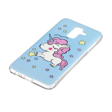 Силиконовый (TPU) Deexe LumiCase для Samsung Galaxy J8 2018 (J810) - Cute Unicorn