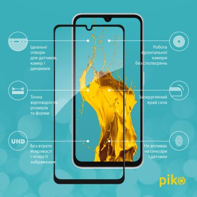 Захисне скло Piko Full Glue для Samsung Galaxy A07 (A075) - Black