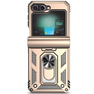 Защитный чехол Deexe Armor Case (FF) для Samsung Galaxy Flip 6 - Gold