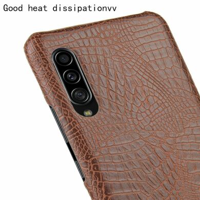 Защитный чехол Deexe Croco Style для Samsung Galaxy A70s (A707) - Brown