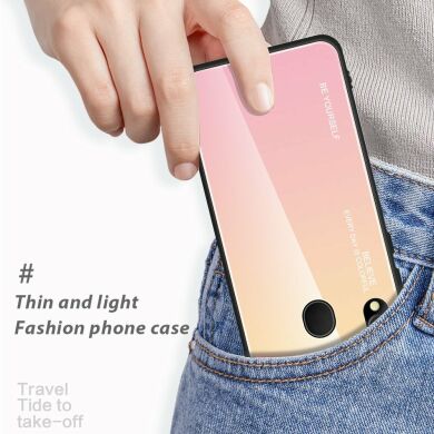 Защитный чехол Deexe Gradient Color для Samsung Galaxy M20 (M205) - Gold / Pink