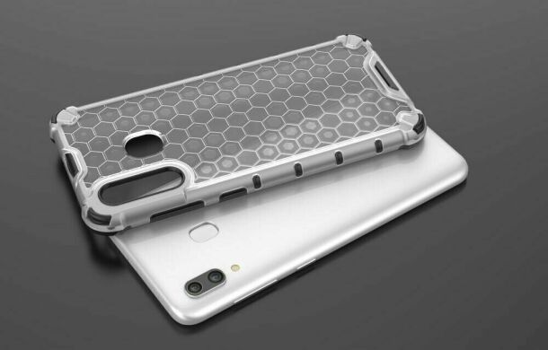 Защитный чехол Deexe Honeycomb Series для Samsung Galaxy A30 (A305) / A20 (A205) - White