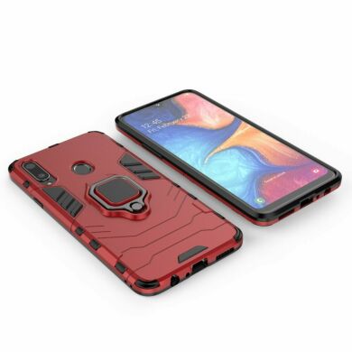 Защитный чехол Deexe Hybrid Case для Samsung Galaxy A20s (A207) - Red