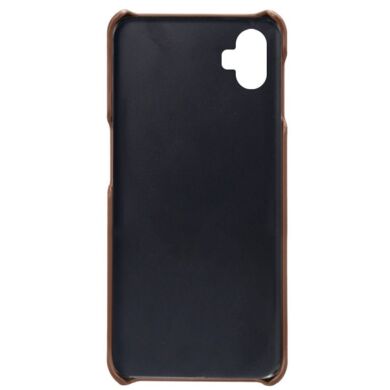 Защитный чехол Deexe Leather Back Cover для Samsung Galaxy A04e (A042) - Brown