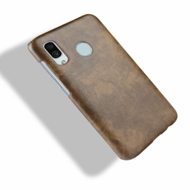 Защитный чехол Deexe Leather Back Cover для Samsung Galaxy A40 (А405) - Brown