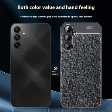 Защитный чехол Deexe Leather Cover для Samsung Galaxy A16 (A165) - Black