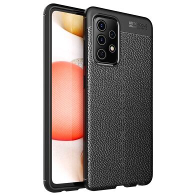 Защитный чехол Deexe Leather Cover для Samsung Galaxy A72 (А725) - Black