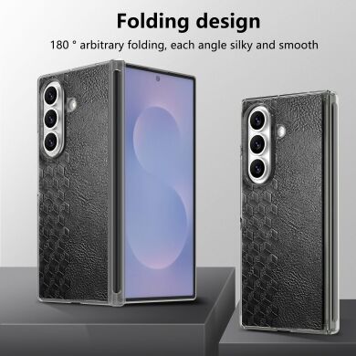 Захисний чохол Deexe Rhombus Case для Samsung Galaxy Fold 8 Ultra - Brown