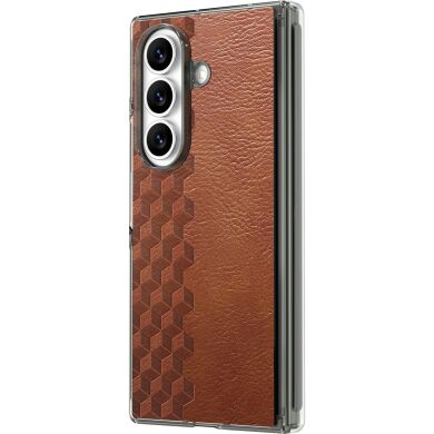Захисний чохол Deexe Rhombus Case для Samsung Galaxy Fold 8 Ultra - Brown
