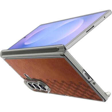 Захисний чохол Deexe Rhombus Case для Samsung Galaxy Fold 8 Ultra - Brown