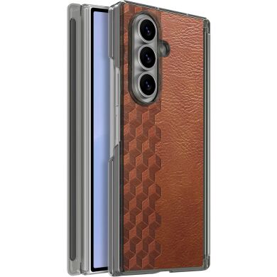 Захисний чохол Deexe Rhombus Case для Samsung Galaxy Fold 8 Ultra - Brown