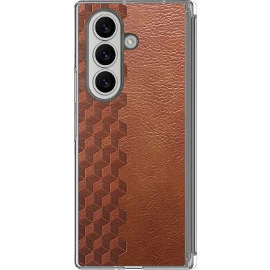 Захисний чохол Deexe Rhombus Case для Samsung Galaxy Fold 8 Ultra - Brown