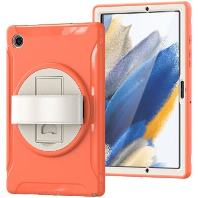 Захисний чохол Deexe Rotation Hybrid для Samsung Galaxy Tab A8 10.5 (X200/205) - Coral Orange
